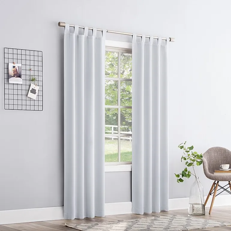 Sun Zero Evan Tab Top Energy Saving Blackout Single Curtain Panel