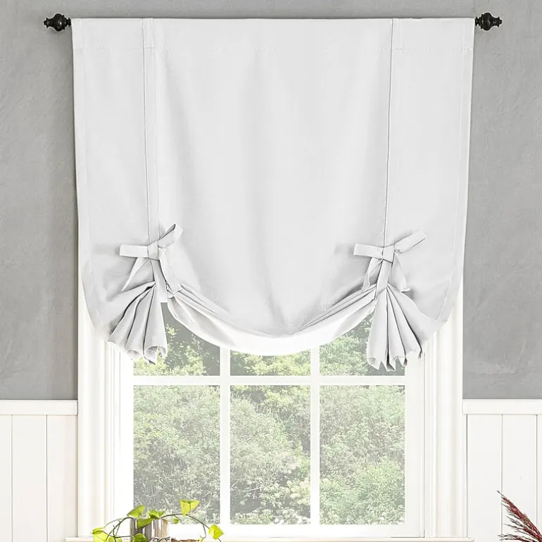 Sun Zero Evantieup Blackout Rod Pocket Single Tie-Up Shade