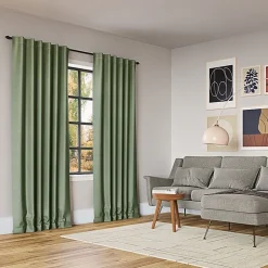 Sun Zero Evelina Faux Dupioni Silk Thermal Extreme Back Tab Energy Saving 100% Blackout Single Curtain Panel
