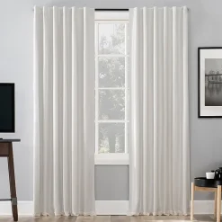 Sun Zero Evelina Faux Dupioni Silk Thermal Extreme Back Tab Energy Saving 100% Blackout Single Curtain Panel