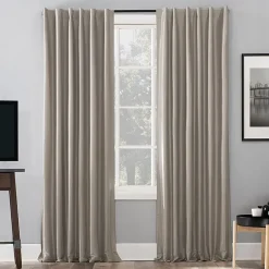Sun Zero Evelina Faux Dupioni Silk Thermal Extreme Back Tab Energy Saving 100% Blackout Single Curtain Panel