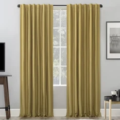 Sun Zero Evelina Faux Dupioni Silk Thermal Extreme Back Tab Energy Saving 100% Blackout Single Curtain Panel