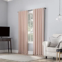 Sun Zero Evelina Faux Dupioni Silk Thermal Extreme Back Tab Energy Saving 100% Blackout Single Curtain Panel