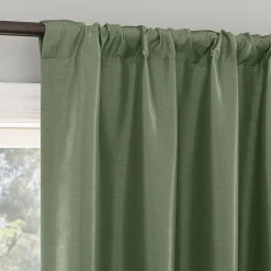 Sun Zero Evelina Faux Dupioni Silk Thermal Extreme Back Tab Energy Saving 100% Blackout Single Curtain Panel