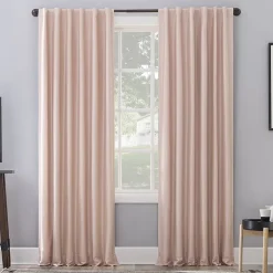 Sun Zero Evelina Faux Dupioni Silk Thermal Extreme Back Tab Energy Saving 100% Blackout Single Curtain Panel