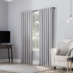 Sun Zero Evelina Faux Dupioni Silk Thermal Extreme Back Tab Energy Saving 100% Blackout Single Curtain Panel
