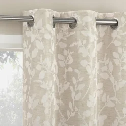 Sun Zero Glynn Gaia Woven Floral Magnetic Closure Grommet Top Energy Saving 100% Blackout Set of 2 Curtain Panel