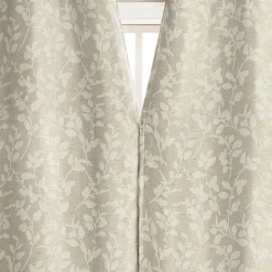 Sun Zero Glynn Gaia Woven Floral Magnetic Closure Grommet Top Energy Saving 100% Blackout Set of 2 Curtain Panel