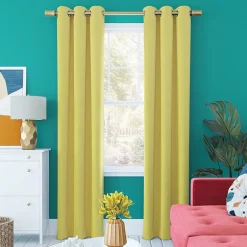 Sun Zero Harper Grommet Top Energy Saving 100% Blackout Single Curtain Panel