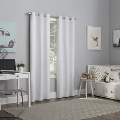 Sun Zero Harper Grommet Top Energy Saving 100% Blackout Single Curtain Panel