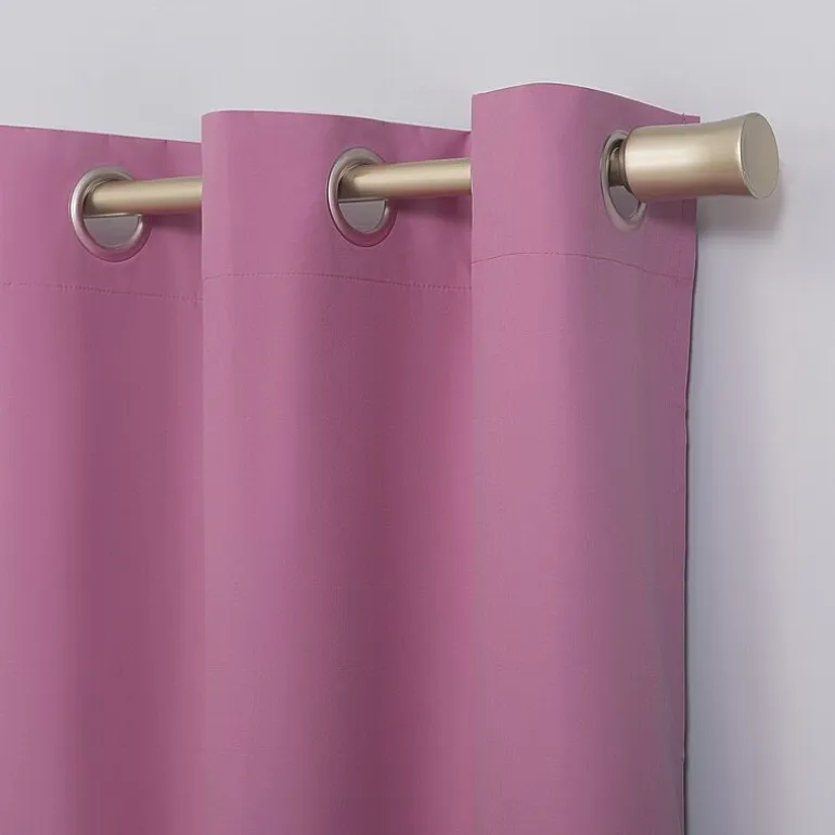 Sun Zero Harper Grommet Top Energy Saving 100% Blackout Single Curtain Panel