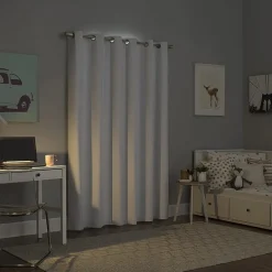 Sun Zero Harper Grommet Top Energy Saving 100% Blackout Single Curtain Panel