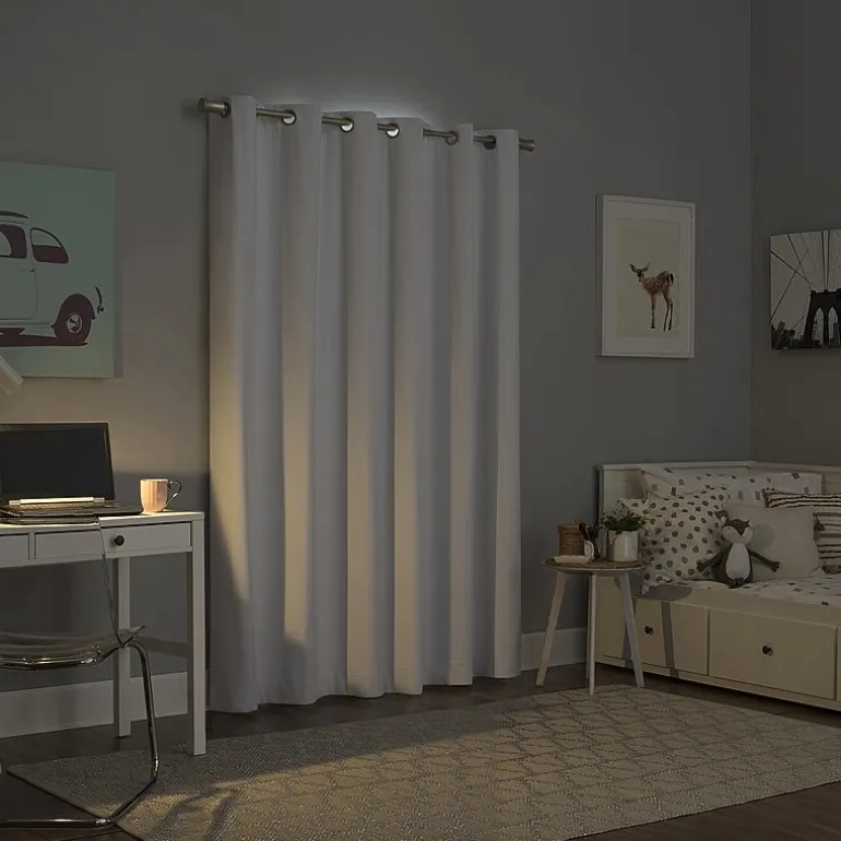 Sun Zero Harper Grommet Top Energy Saving 100% Blackout Single Curtain Panel