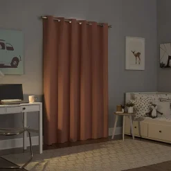 Sun Zero Harper Grommet Top Energy Saving 100% Blackout Single Curtain Panel