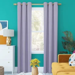 Sun Zero Harper Grommet Top Energy Saving 100% Blackout Single Curtain Panel