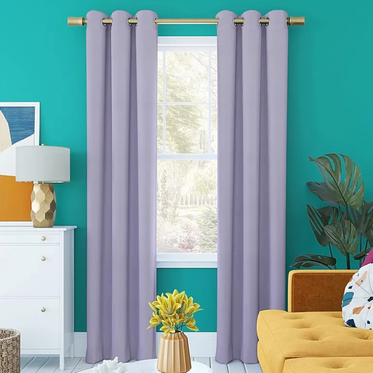 Sun Zero Harper Grommet Top Energy Saving 100% Blackout Single Curtain Panel