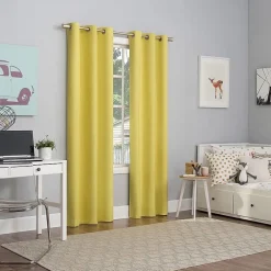 Sun Zero Harper Grommet Top Energy Saving 100% Blackout Single Curtain Panel