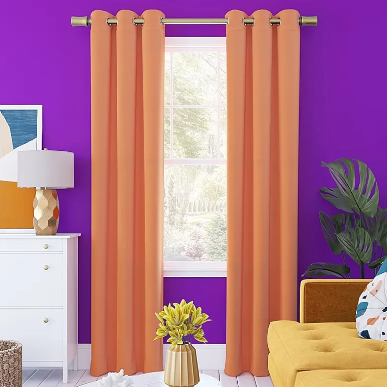 Sun Zero Harper Grommet Top Energy Saving 100% Blackout Single Curtain Panel