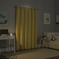 Sun Zero Harper Grommet Top Energy Saving 100% Blackout Single Curtain Panel