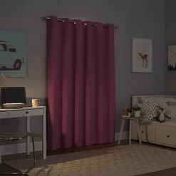 Sun Zero Harper Grommet Top Energy Saving 100% Blackout Single Curtain Panel