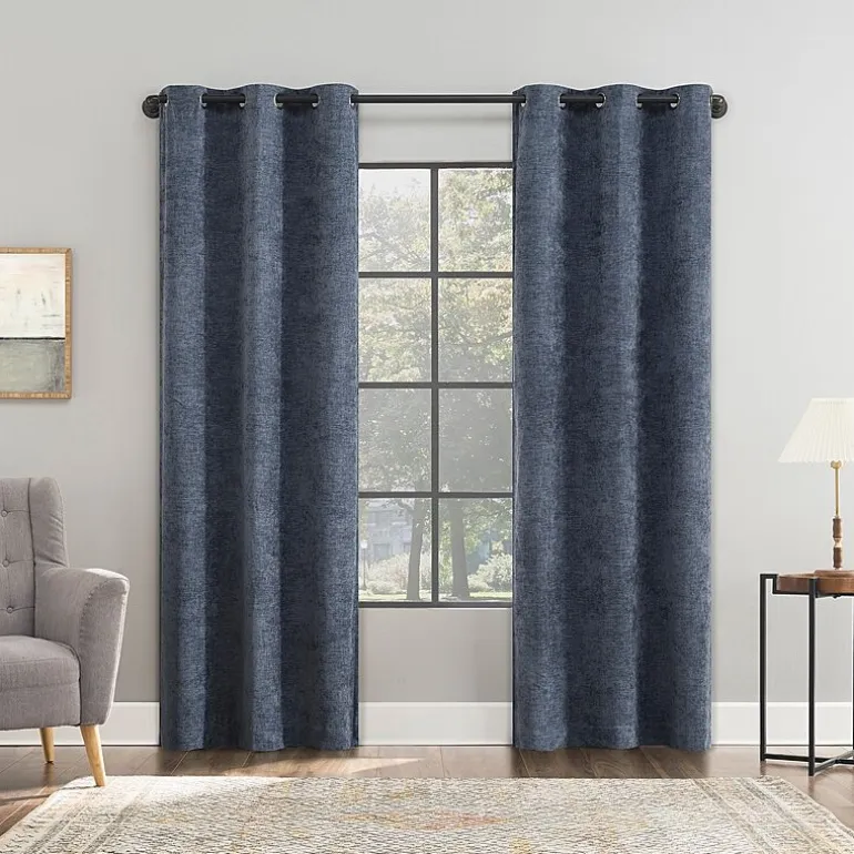 Sun Zero Isidora Grommet Top Energy Saving 100% Blackout Single Curtain Panel