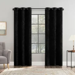 Sun Zero Isidora Grommet Top Energy Saving 100% Blackout Single Curtain Panel