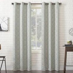 Sun Zero Kenwood Chevron Grommet Top Energy Saving Blackout Single Curtain Panel