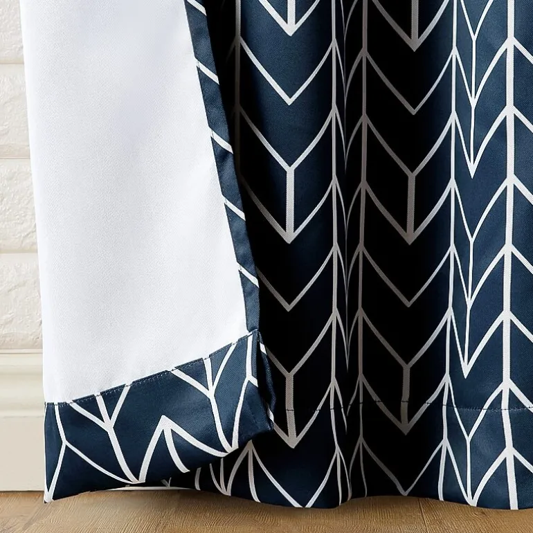 Sun Zero Kenwood Chevron Grommet Top Energy Saving Blackout Single Curtain Panel