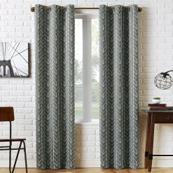Sun Zero Kenwood Chevron Grommet Top Energy Saving Blackout Single Curtain Panel
