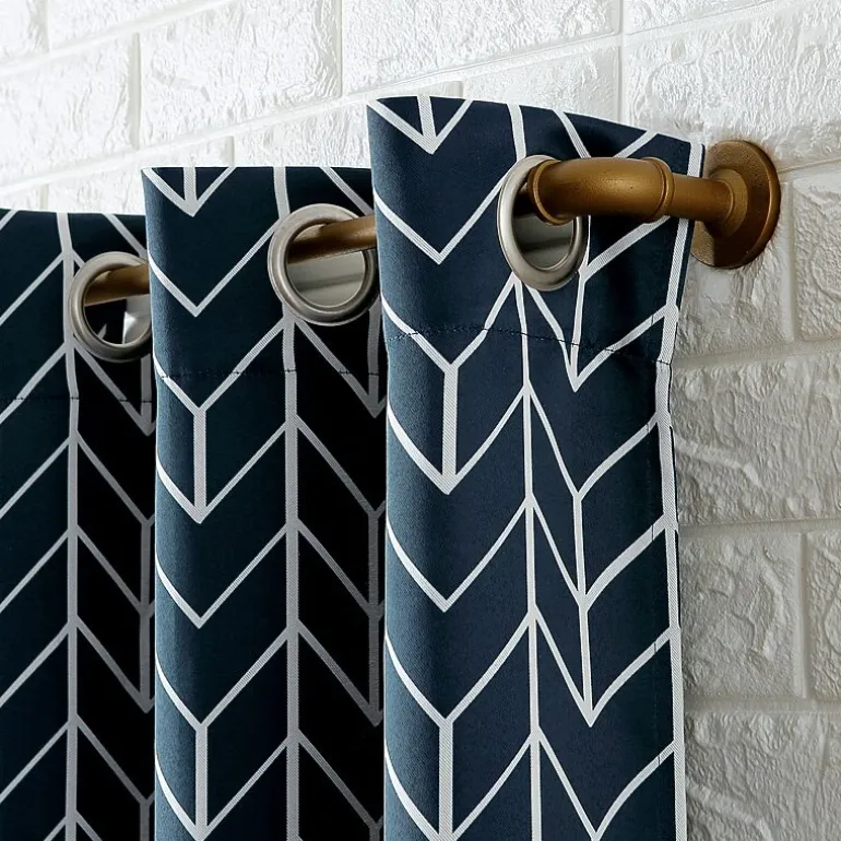 Sun Zero Kenwood Chevron Grommet Top Energy Saving Blackout Single Curtain Panel