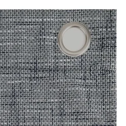 Sun Zero Kline Burlap Weave Thermal Extreme Grommet Top Energy Saving 100% Blackout Single Curtain Panel