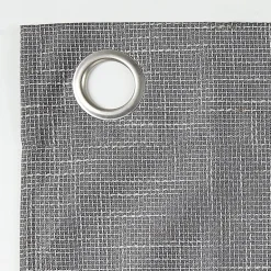 Sun Zero Kline Burlap Weave Thermal Extreme Grommet Top Energy Saving 100% Blackout Single Curtain Panel