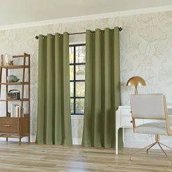 Sun Zero Oslo Grommet Top Energy Saving 100% Blackout Single Curtain Panel