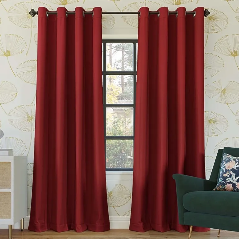 Sun Zero Oslo Grommet Top Energy Saving 100% Blackout Single Curtain Panel