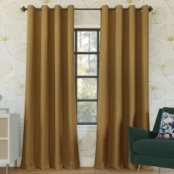 Sun Zero Oslo Grommet Top Energy Saving 100% Blackout Single Curtain Panel
