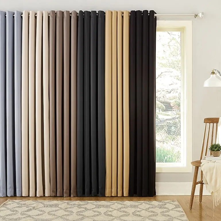 Sun Zero Oslo Grommet Top Energy Saving 100% Blackout Single Curtain Panel