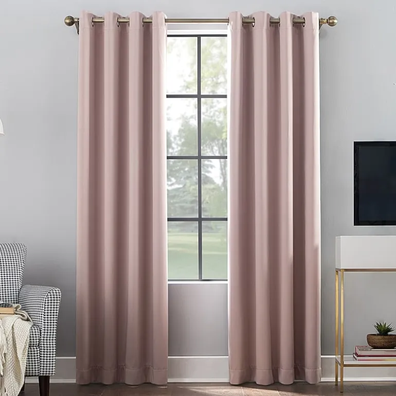 Sun Zero Oslo Grommet Top Energy Saving 100% Blackout Single Curtain Panel