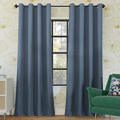 Sun Zero Oslo Grommet Top Energy Saving 100% Blackout Single Curtain Panel
