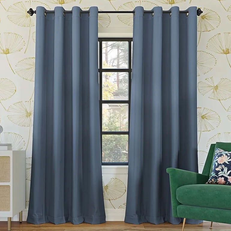 Sun Zero Oslo Grommet Top Energy Saving 100% Blackout Single Curtain Panel