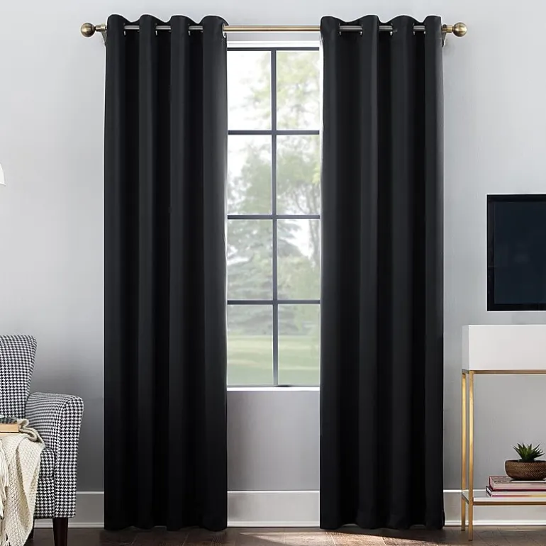 Sun Zero Oslo Grommet Top Energy Saving 100% Blackout Single Curtain Panel