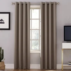 Sun Zero Oslo Grommet Top Energy Saving 100% Blackout Single Curtain Panel