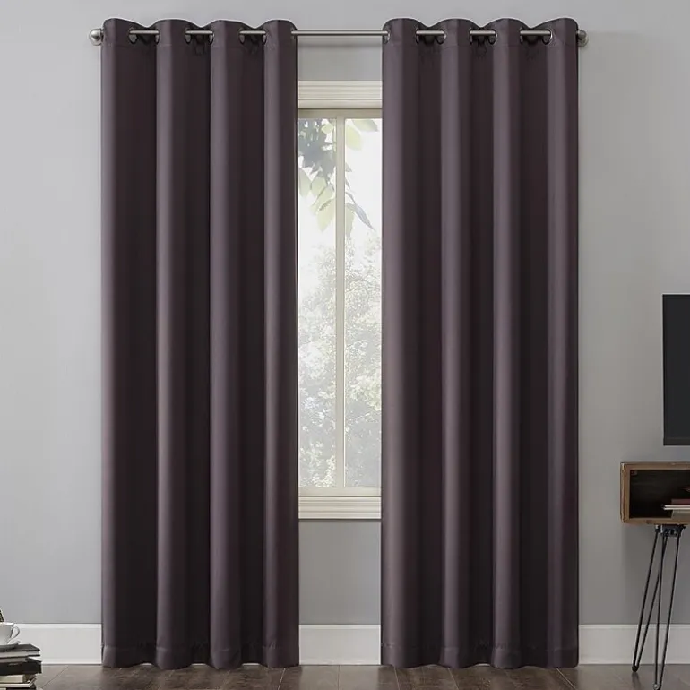 Sun Zero Oslo Grommet Top Energy Saving 100% Blackout Single Curtain Panel