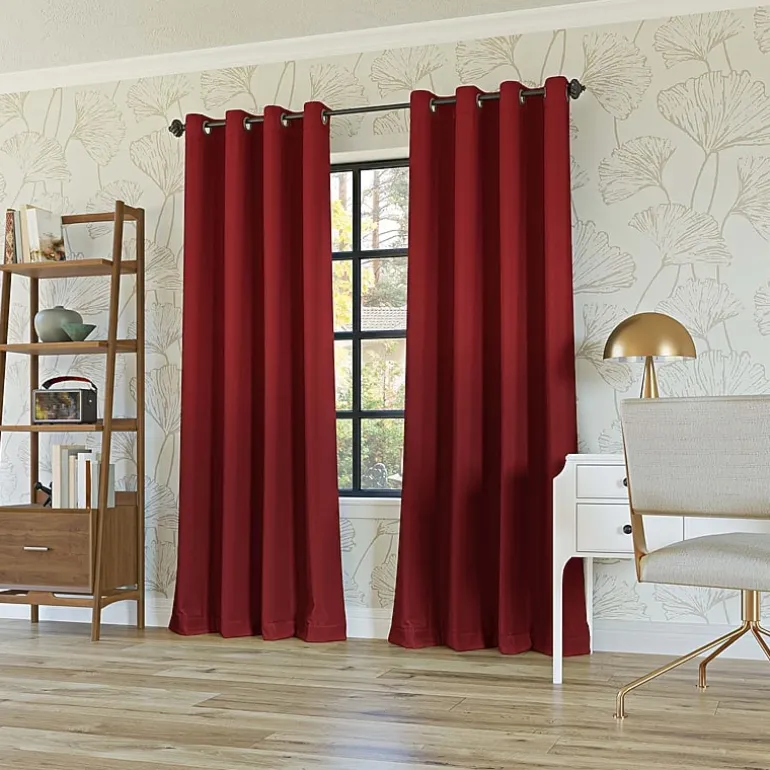 Sun Zero Oslo Grommet Top Energy Saving 100% Blackout Single Curtain Panel