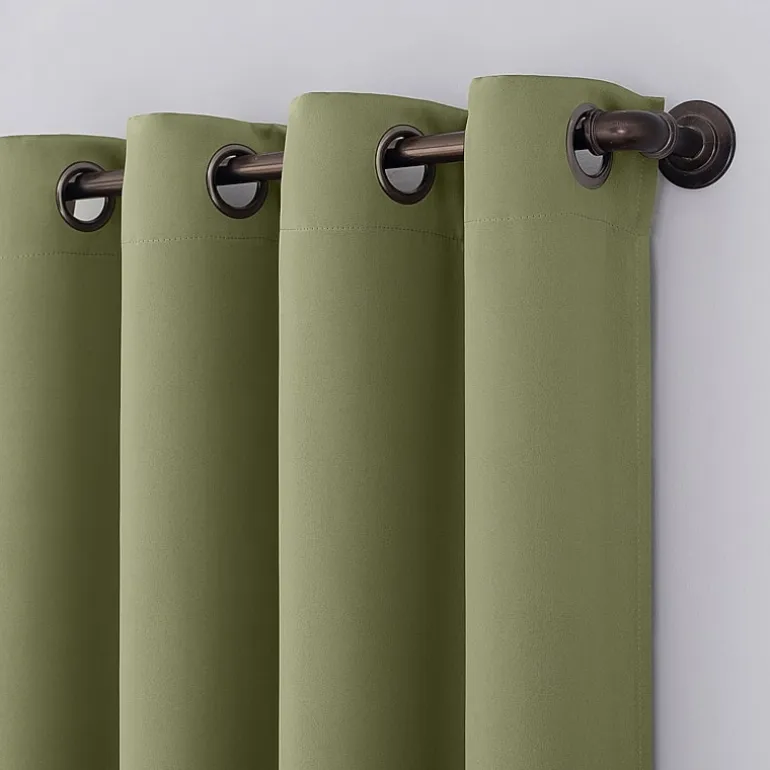 Sun Zero Oslo Grommet Top Energy Saving 100% Blackout Single Curtain Panel