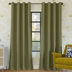 Sun Zero Oslo Grommet Top Energy Saving 100% Blackout Single Curtain Panel