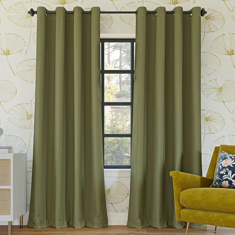 Sun Zero Oslo Grommet Top Energy Saving 100% Blackout Single Curtain Panel