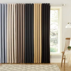 Sun Zero Oslo Grommet Top Energy Saving 100% Blackout Single Curtain Panel