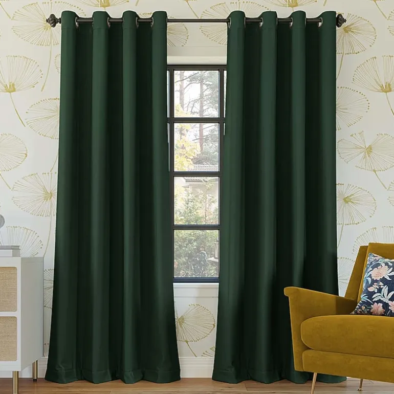 Sun Zero Oslo Grommet Top Energy Saving 100% Blackout Single Curtain Panel