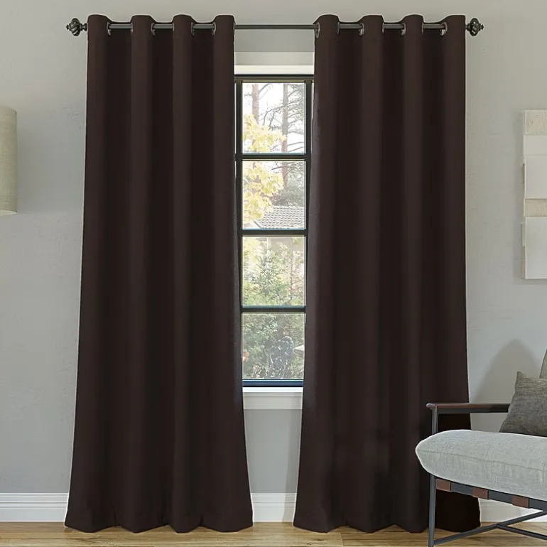 Sun Zero Oslo Grommet Top Energy Saving 100% Blackout Single Curtain Panel