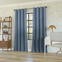 Sun Zero Oslo Grommet Top Energy Saving 100% Blackout Single Curtain Panel